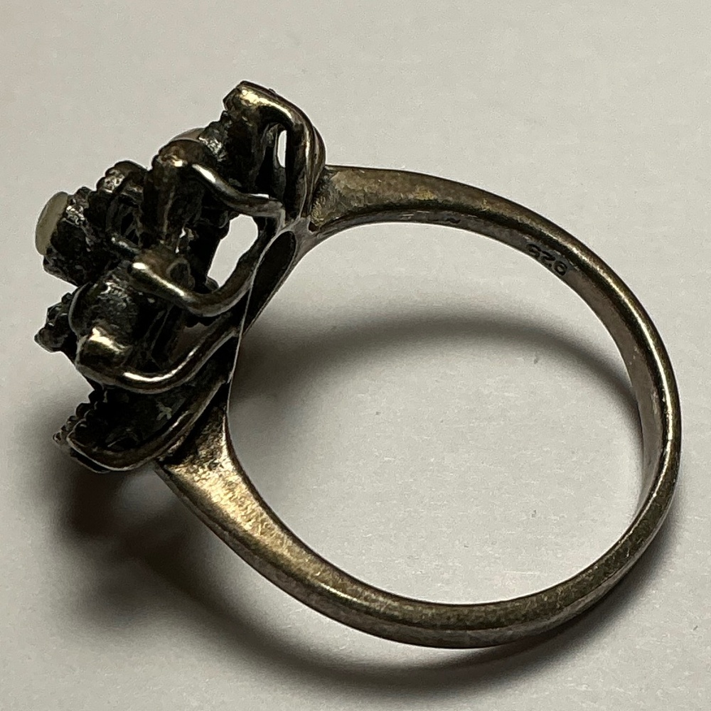 Sterling Silver Multi Stone Ring With Marcasite. … - image 5